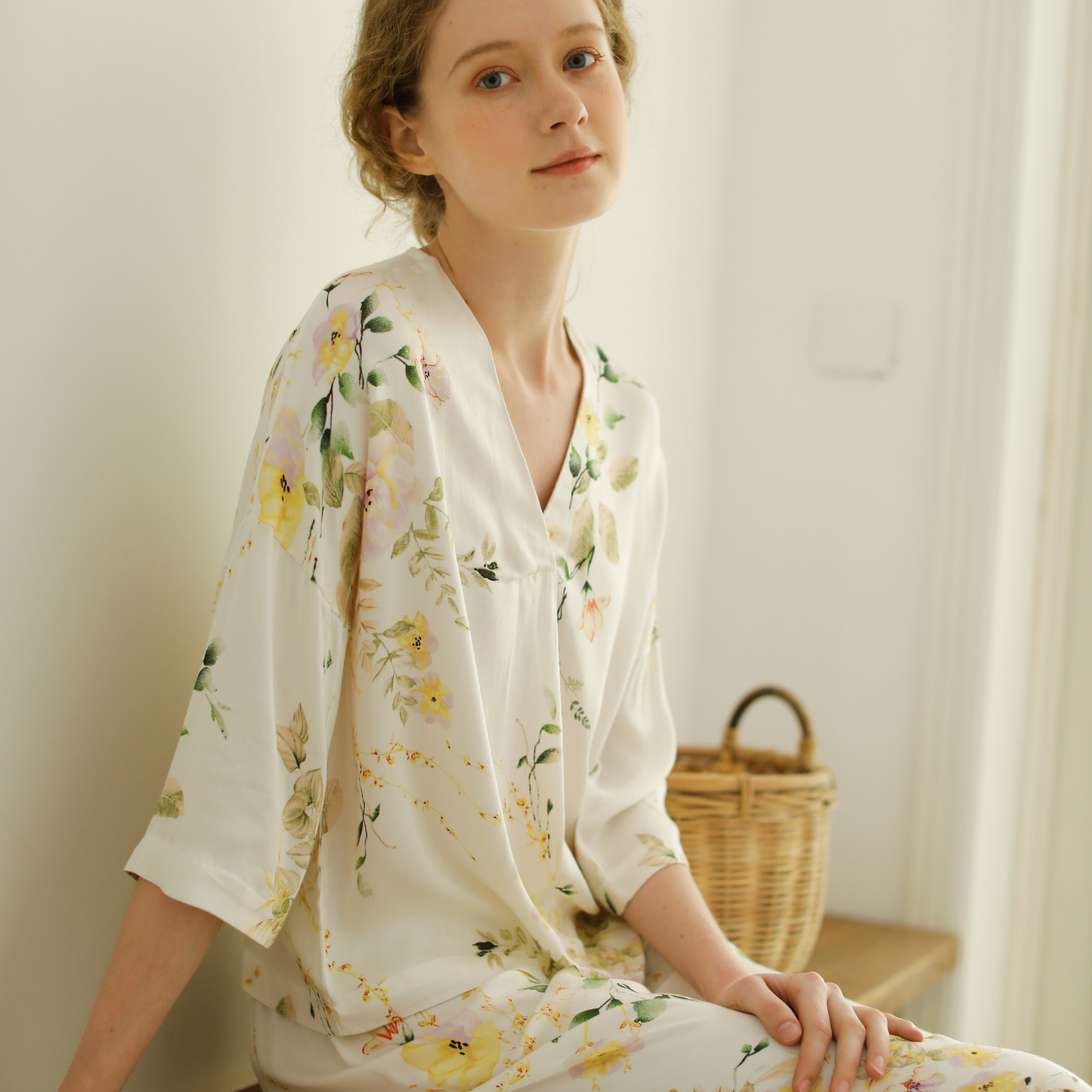 DrifWoo - Floral Pajamas Set Fashion Sleepwear Women Comfy PJS: S