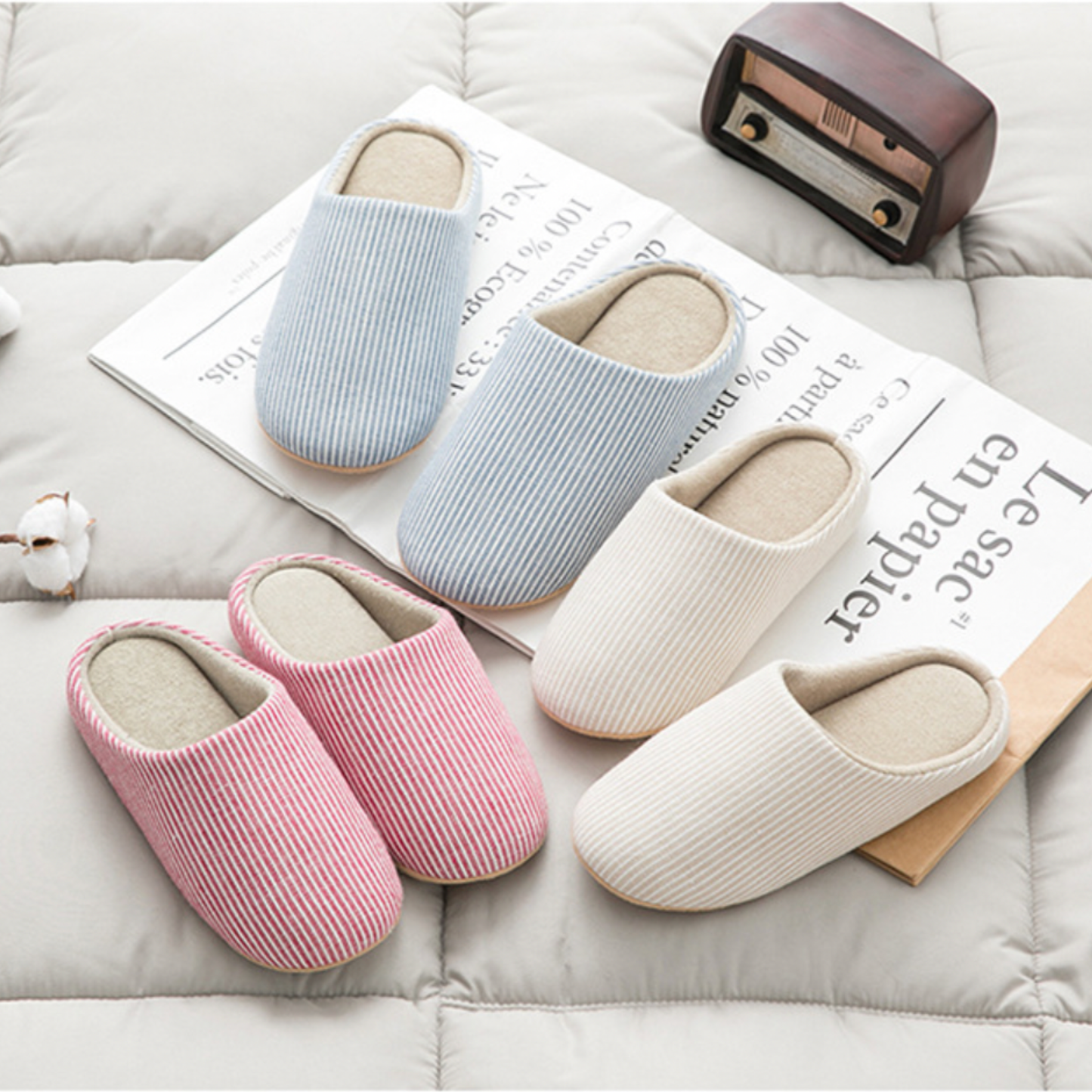 DrifWoo - Women Quiet House Slippers,Family Unisex Shoe LJ001: Light Blue / L (Size8.5-9.5)