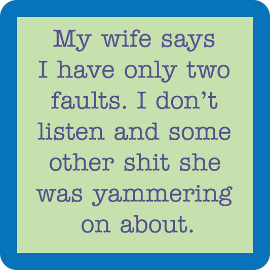 Drinks on Me - COASTER Two Faults | Funny Party Gift | Home Bar Decor