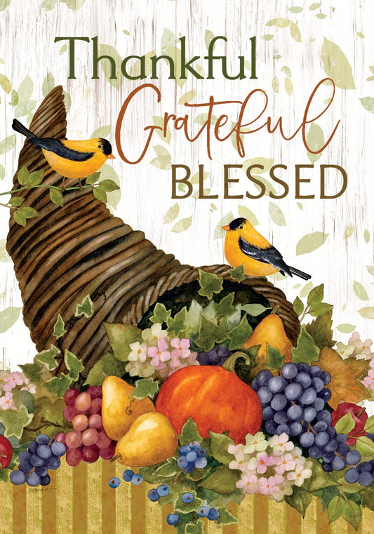 Custom Decor - Thankful Cornucopia-FM - 12” x 18”