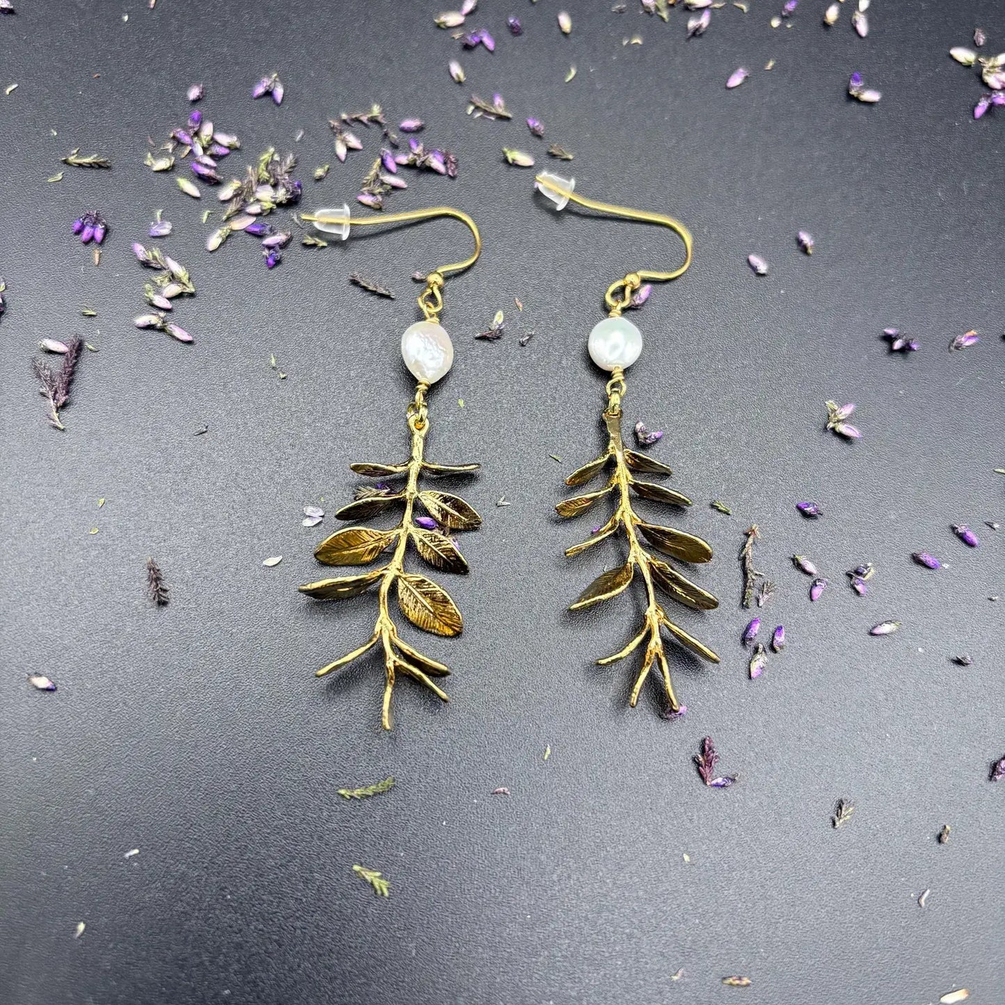Volare - 5BR81PG botanically whimsy gold plated earrings