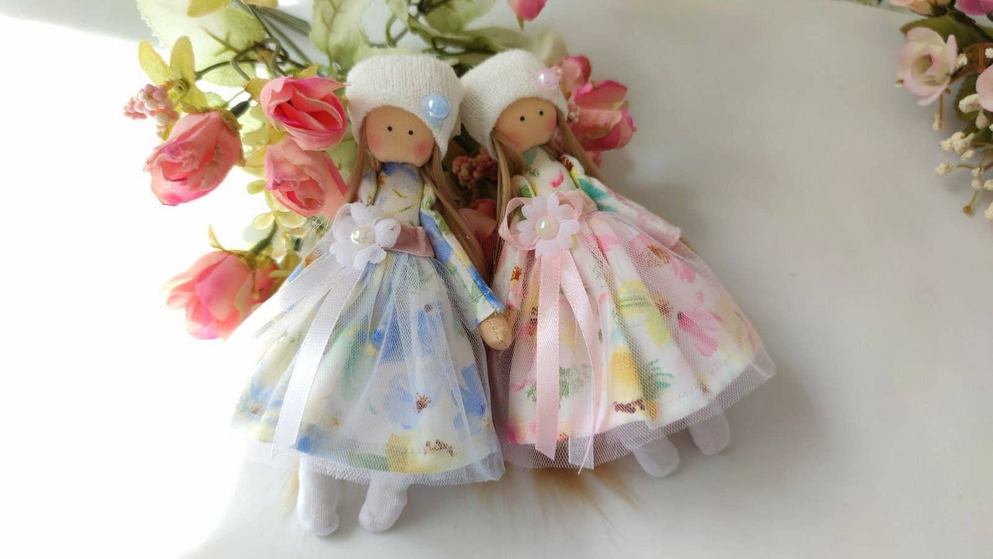 ChernikovaNataliya - Handmade Miniature Cloth Fairy Rag Doll: Blue