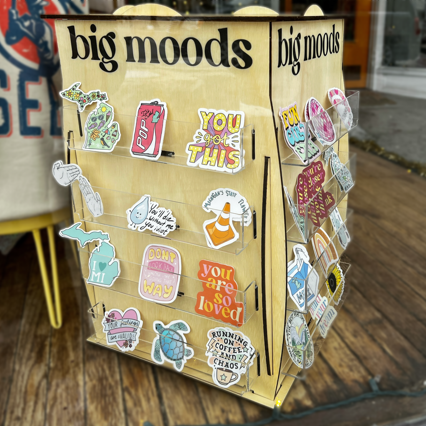 Big Moods - 48 Count Spinner Sticker Stand Display