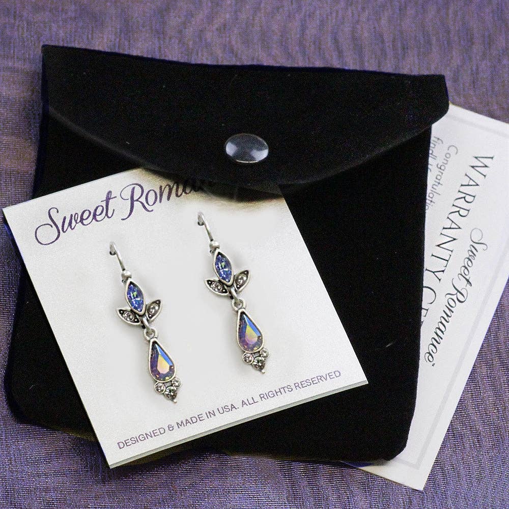 Sweet Romance Jewelry - Starlight Crystal Dangle Earrings E1320: Bronze