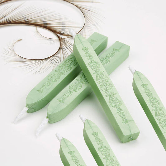 Freund Mayer & Co. - Sealing Wax Sticks with wick by color Bulk- 25+ colors- 12's: Apple Green