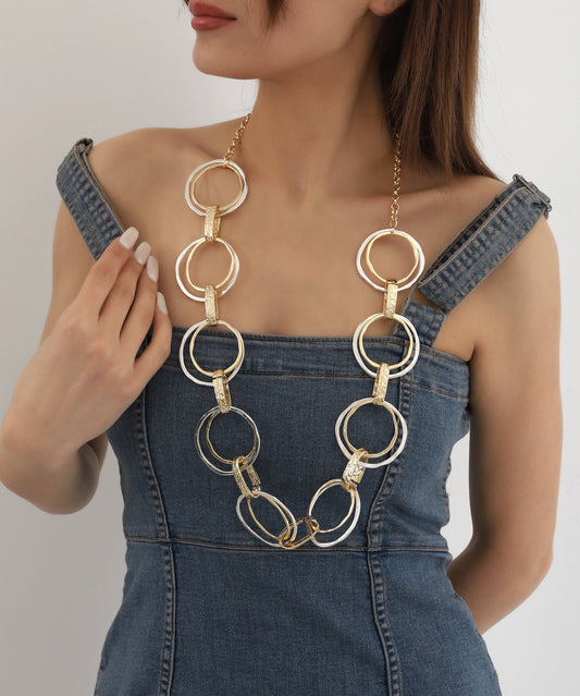 BUBU BY TEKIN SHOP - Gold&Silver Plated Chain Necklace