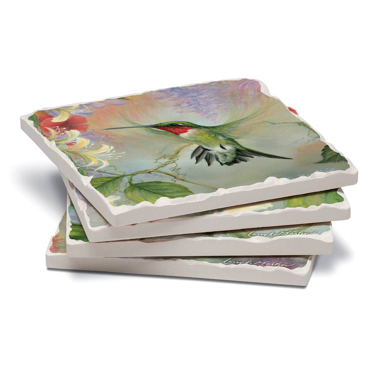 CounterArt/Highland Home/Thirstystone - Nature's Gift Of Feathers - 4Pk Asstd Image Coaster Set