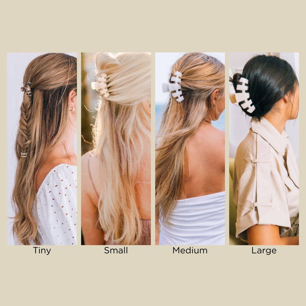 TELETIES - Classic Hair Clip | Med. | Jet Black