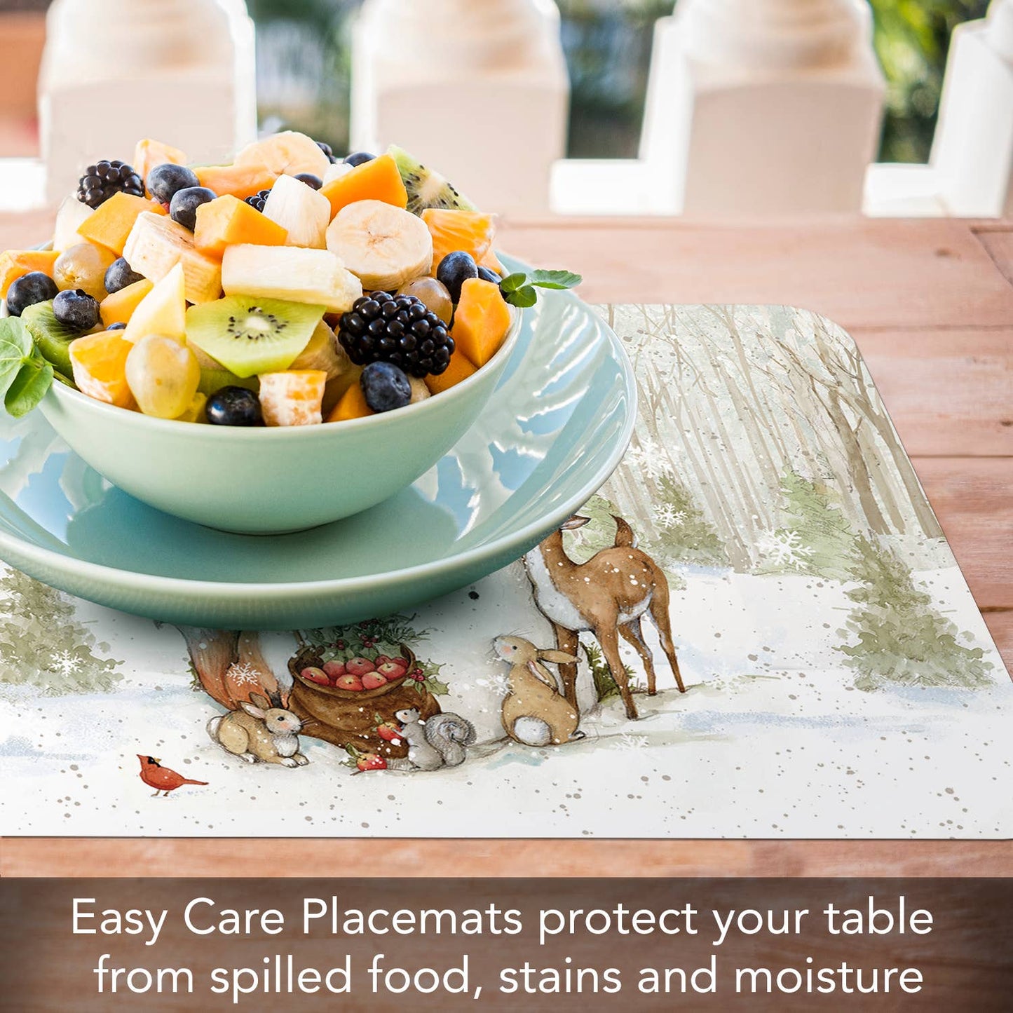 CounterArt/Highland Home/Thirstystone - Winter Forest Reversible Rectangular Plastic Placemat