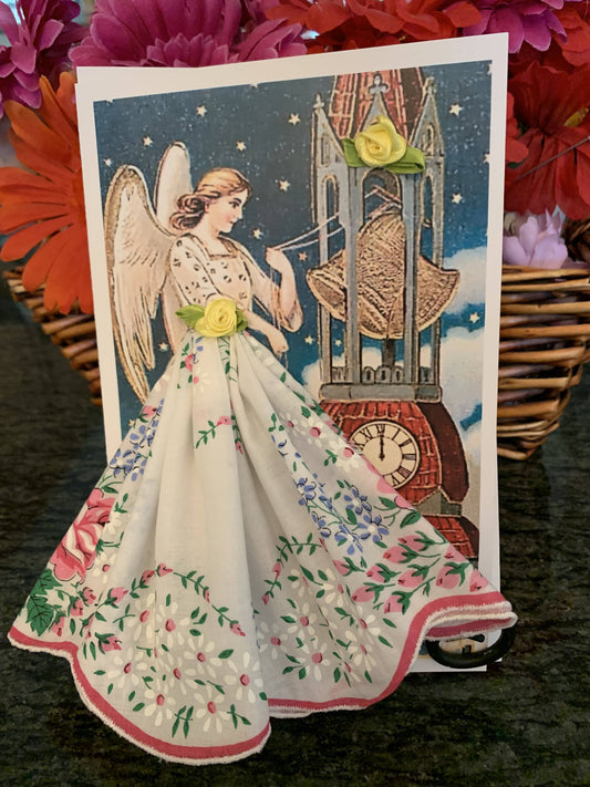 MOMENTS IN THYME - Happy New Year January Hanky Card of the Month