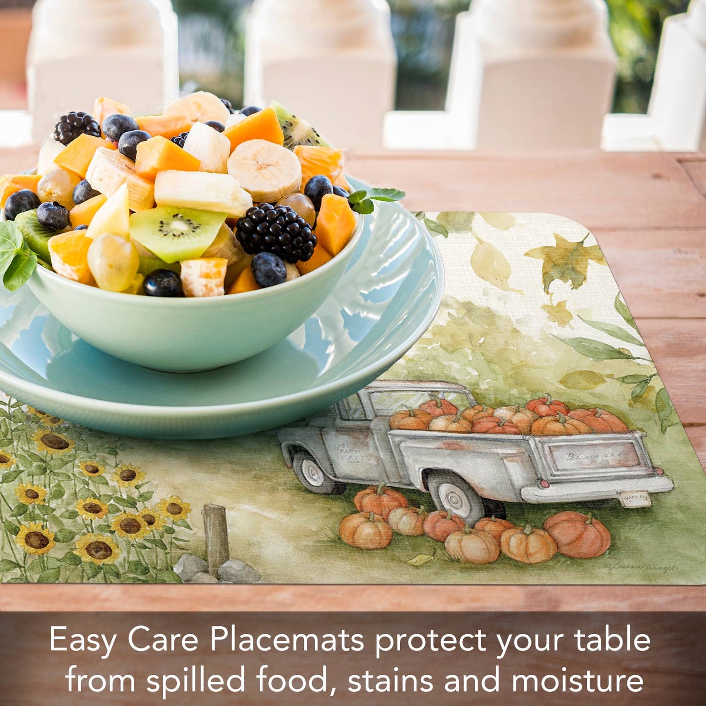 CounterArt/Highland Home/Thirstystone - Pumpkin Farm Reversible Rectangular Plastic Placemat