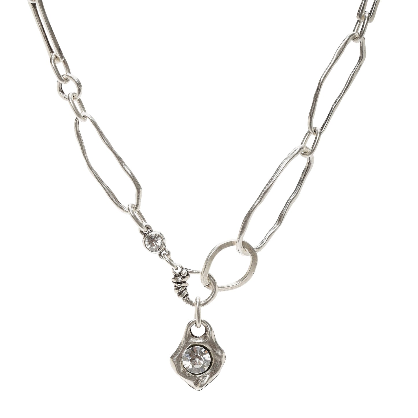 Chanour - Handmade Crystal Pewter Necklace - 3935