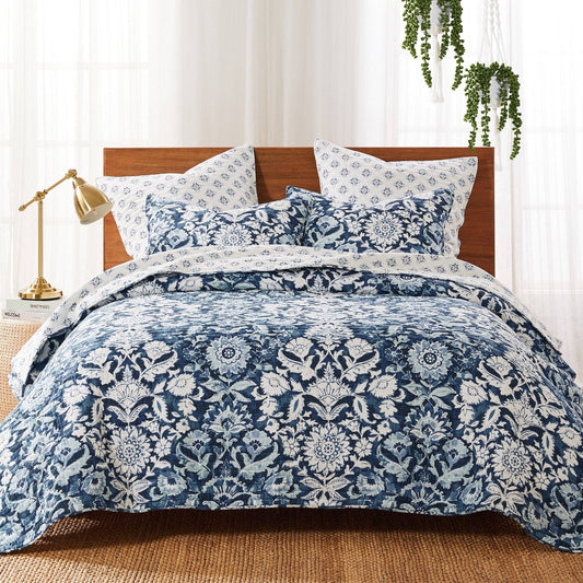 Levtex Home - Laure Indigo Quilt Set: Indigo / King/Cal King