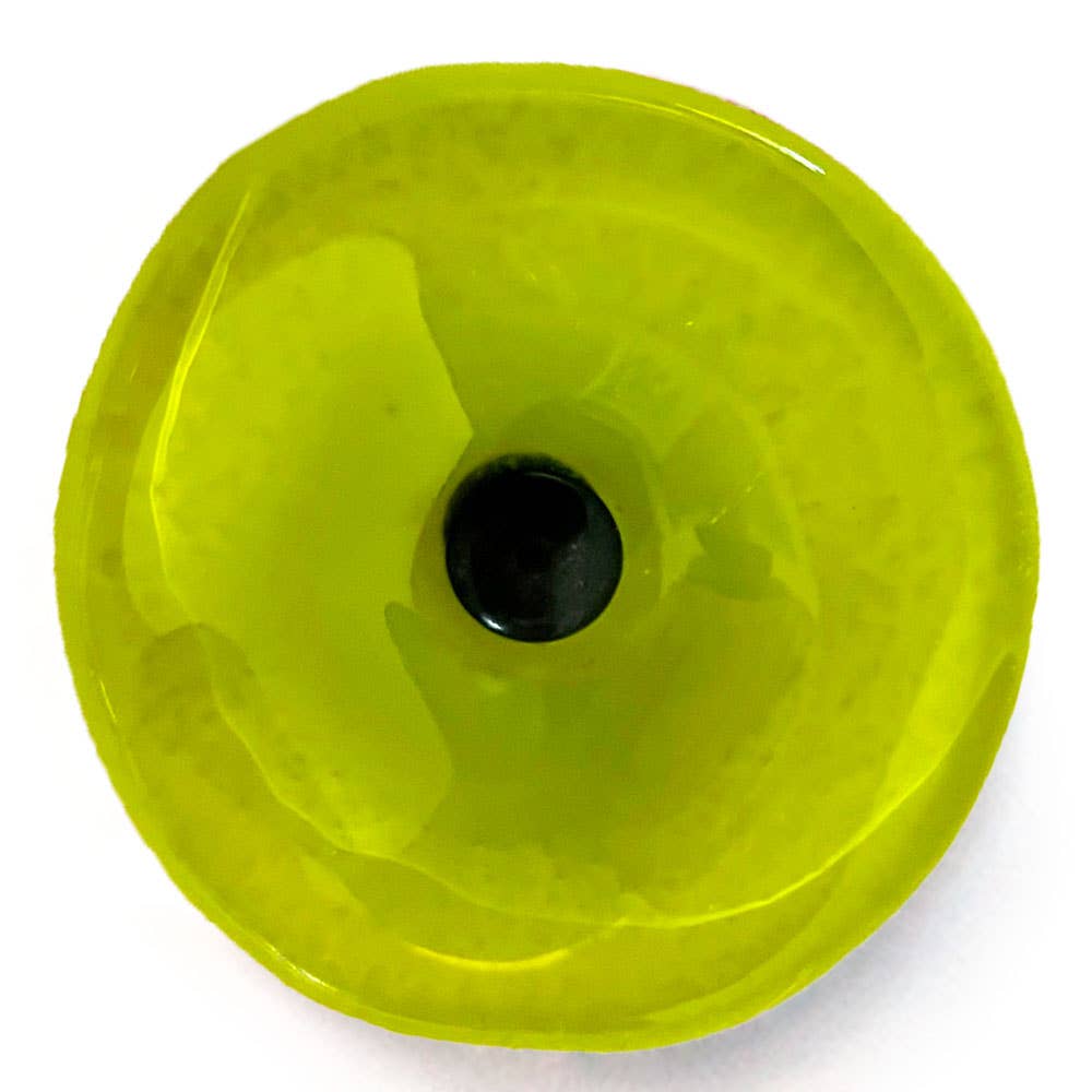 CARNEOL GLASS - Small Glass Flower For Inside In Applegreen