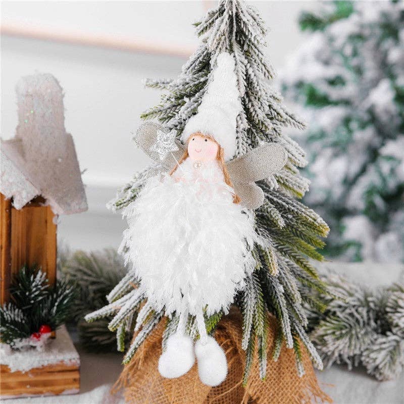 ShieldChic - Cute Feather Angel Christmas Decoration: PINK