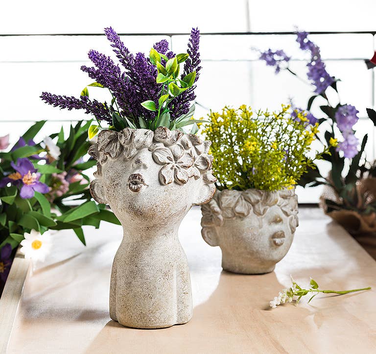 Abbott - Sm Kissing Face Planter-7.5"H-468