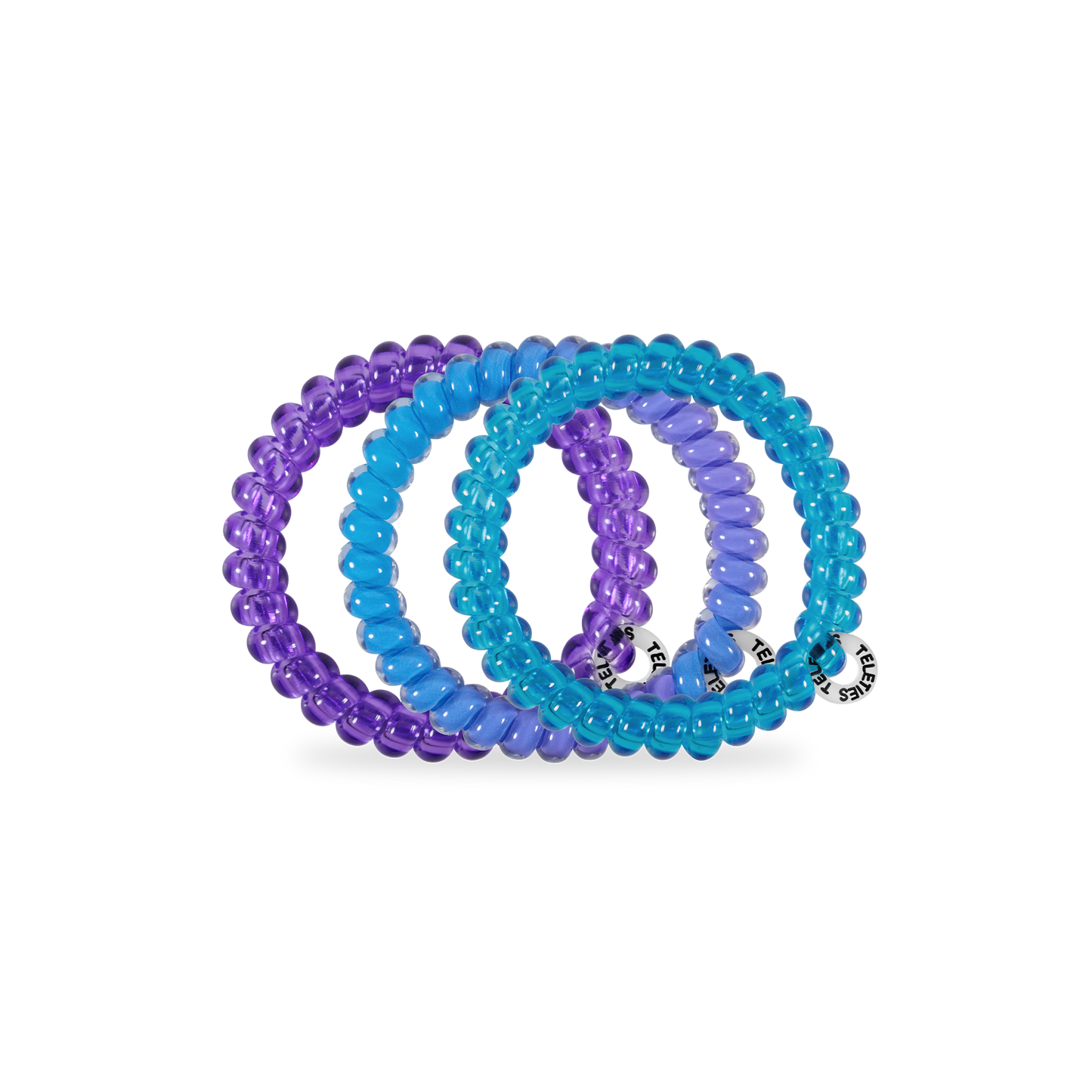 TELETIES - Spiral Hair Coils | Small | Miami Vice
