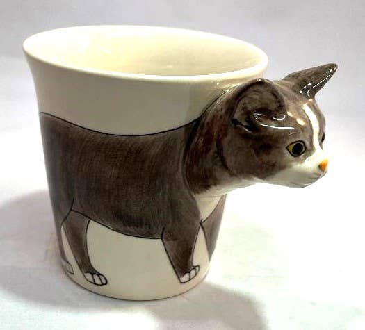 Sea Island Imports, Inc. - Mug, Cat Gray and White