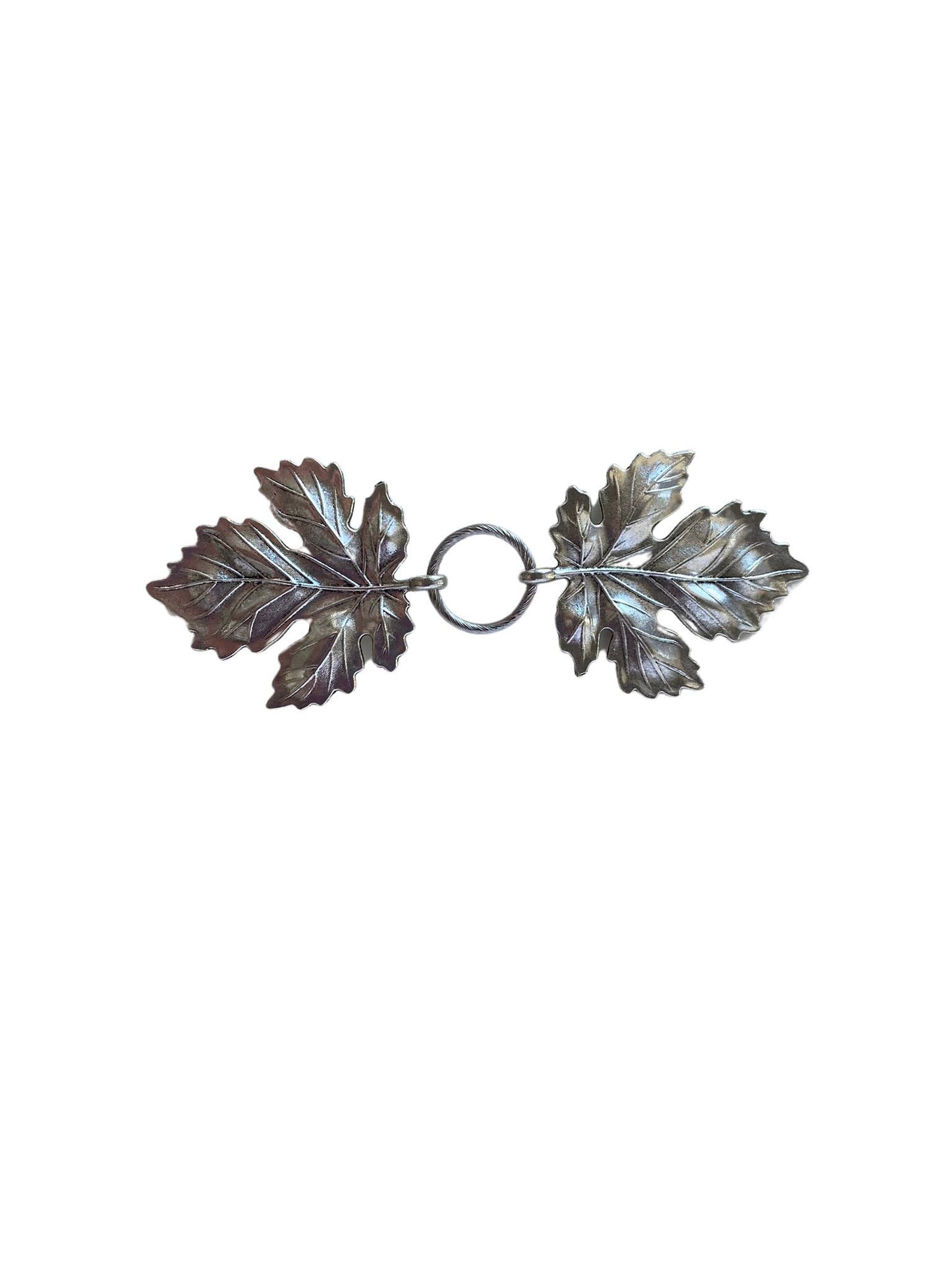 KardiKlips - Dress Cinch Clips for Clothes, Silver Metal Leaves Boho