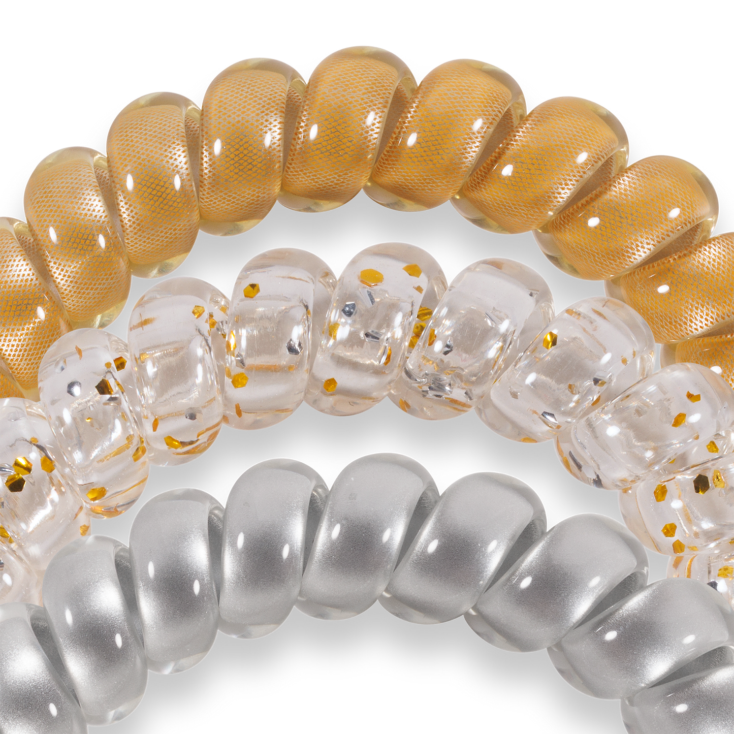 TELETIES - Spiral Hair Coils | Large | Starstruck Hair Ties