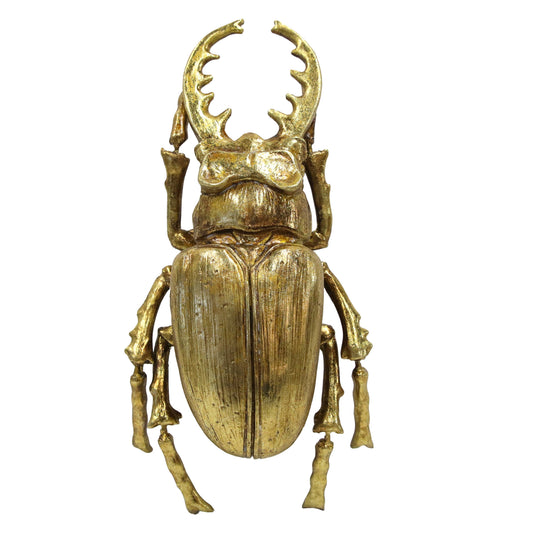 Modern World by Contrast Inc. - Gold Stag Beetle Wall Decor  (Small Version)