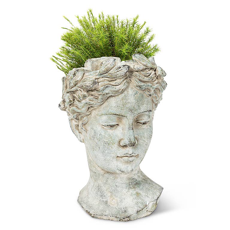 Abbott - Large Woman Head Planter - 10"H