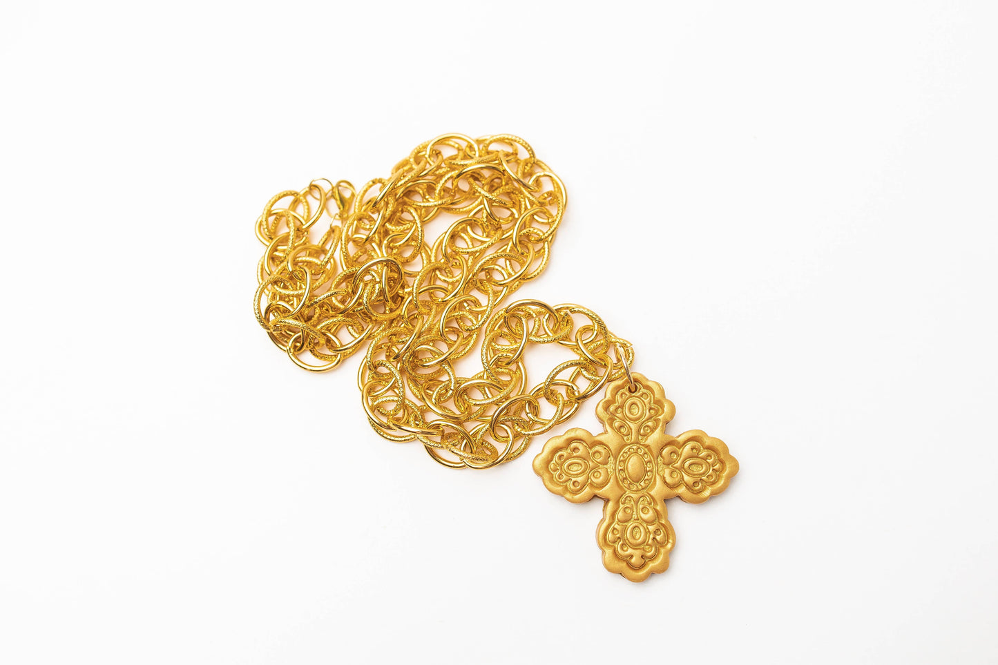 Hidden Truth Jewelry - 34" Double Gold Chain with Susie Cross