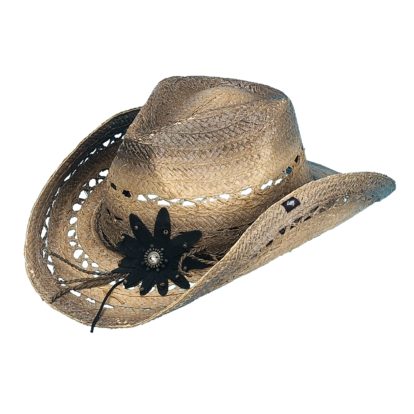 Peter Grimm - Mallorie Straw Western Drifter Cowboy Hat: Natural