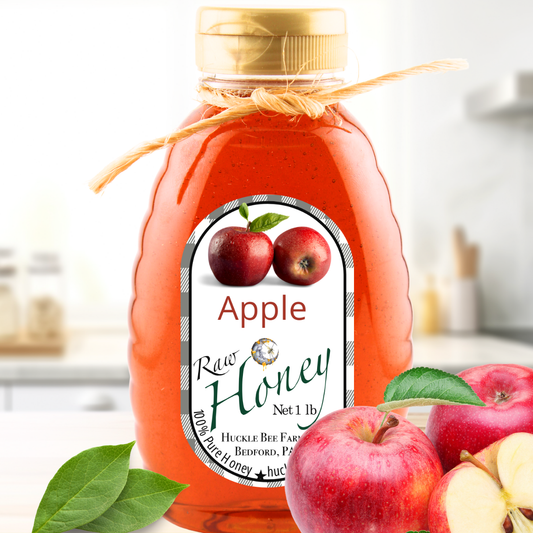 Huckle Bee Farms LLC - 🍯 Apple Honey – Crisp, Sweet, and Naturally Infused: 1 Lb
