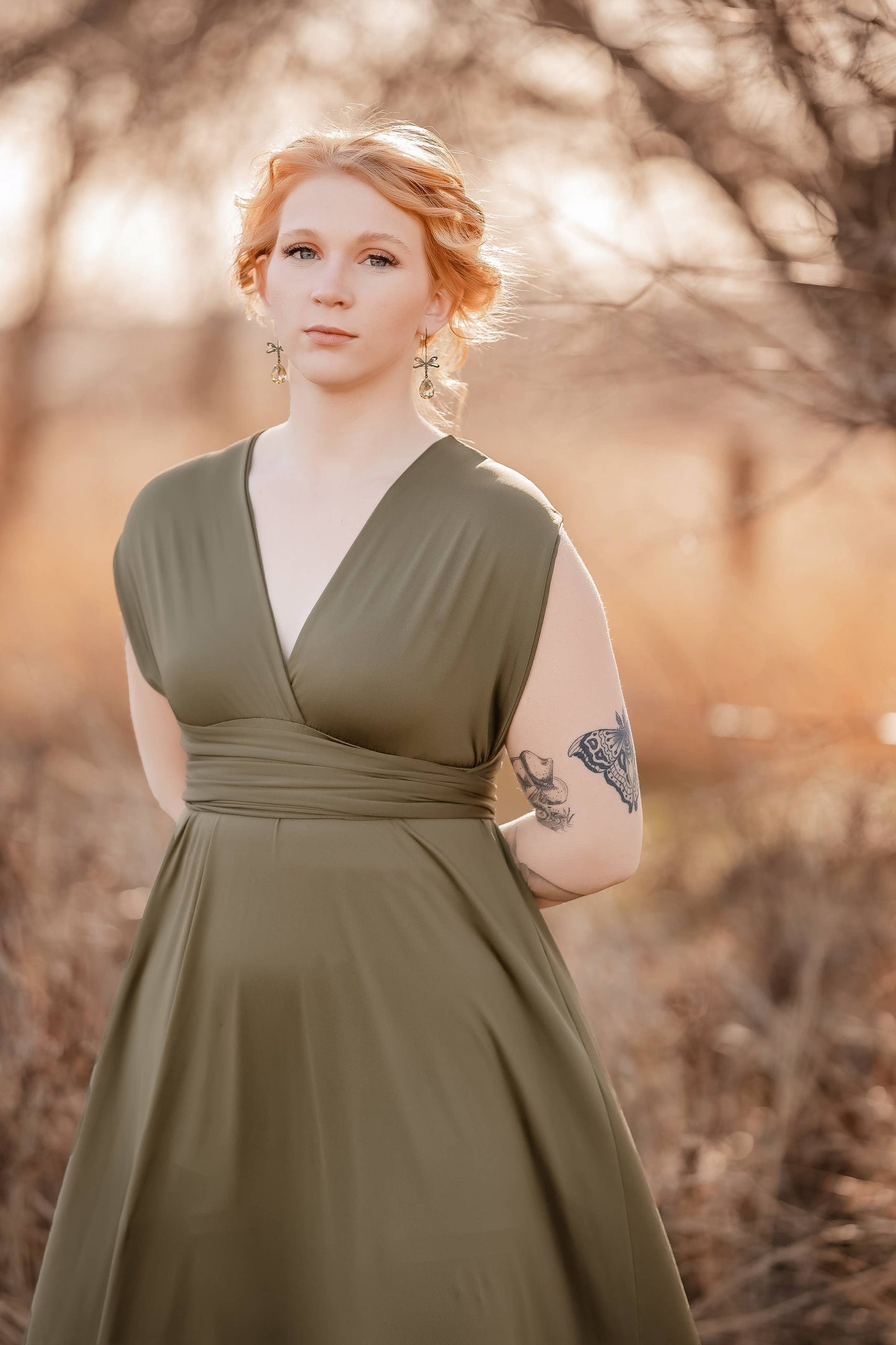 A Pocket of Posies - Dragonfly Earrings | Green Patina | Long Earrings