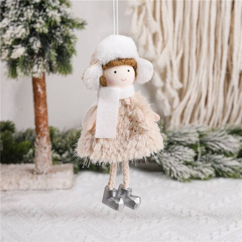 ShieldChic - Christmas Decoration Doll Girl: PINK