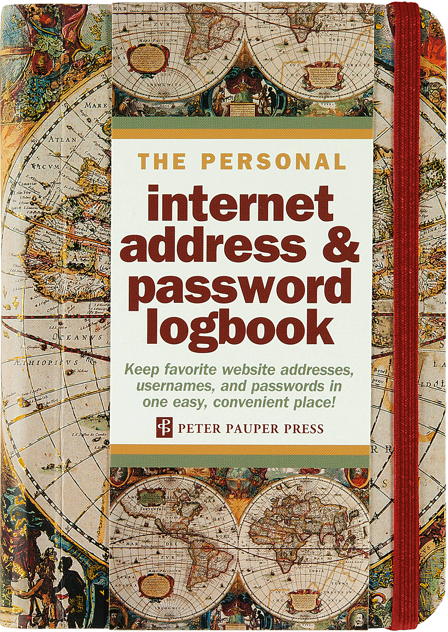 Peter Pauper Press - Old World Internet Address & Password Logbook