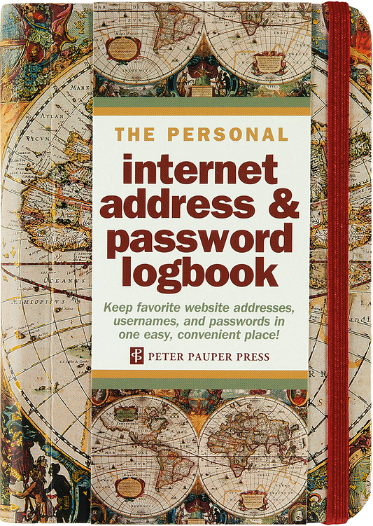 Peter Pauper Press - Old World Internet Address & Password Logbook