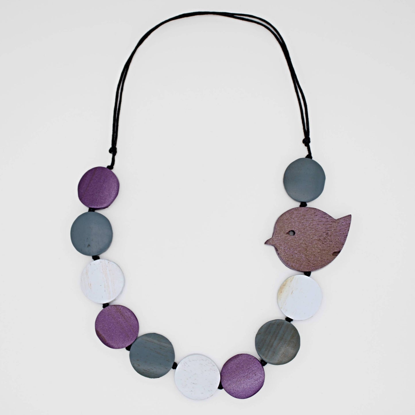 Sylca Designs - Purple Beaded Robin Necklace