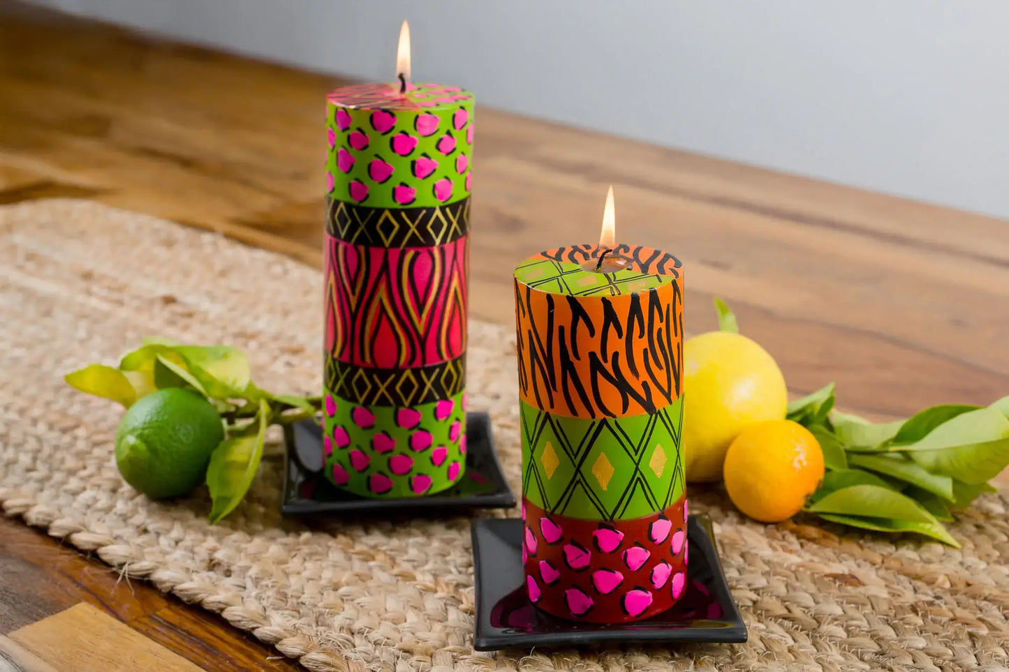 Thumbprint Artifacts - Wild Animal Candles - NEW!!: Taper 9" Pair (8 hour burn time)