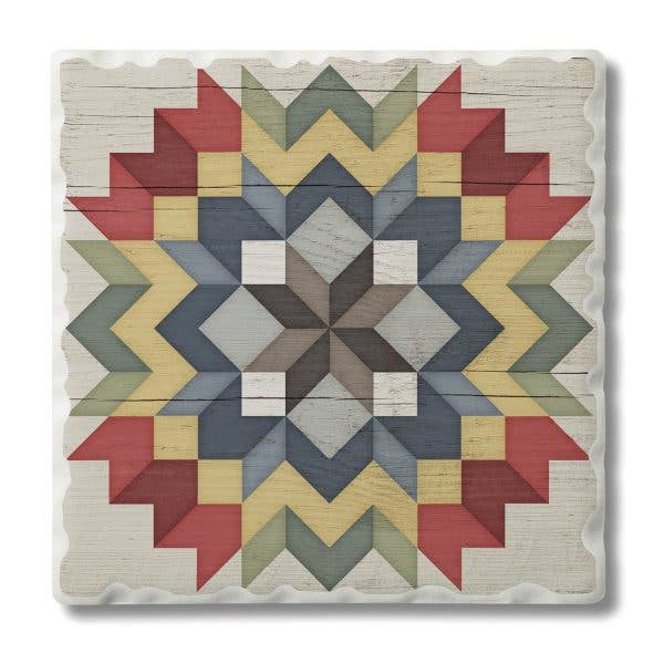 CounterArt/Highland Home/Thirstystone - Carpenters Star Single Absorbent Stone Tumbled Tile Coaster