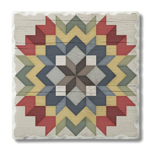 CounterArt/Highland Home/Thirstystone - Carpenters Star Single Absorbent Stone Tumbled Tile Coaster