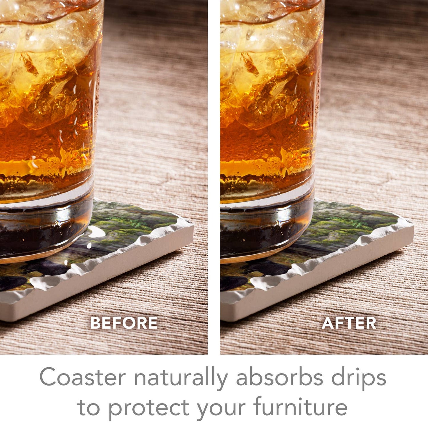CounterArt/Highland Home/Thirstystone - Keeping Watch Assorted Image Tumbled Tile Coaster 4 Pack
