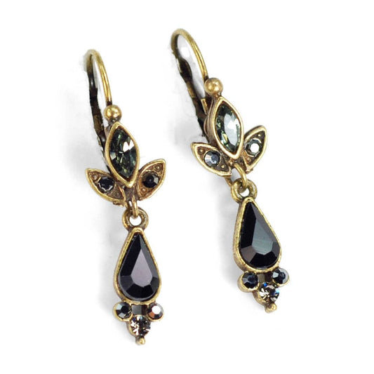 Sweet Romance Jewelry - Starlight Crystal Dangle Earrings E1320: Bronze