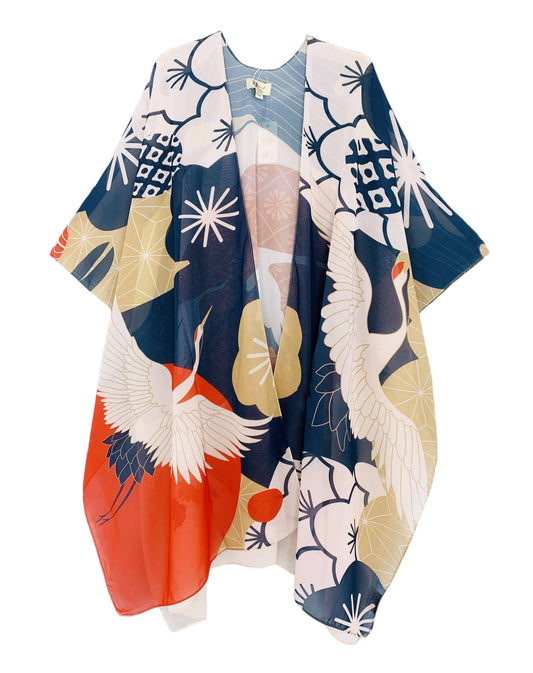 JC Sunny Fashion - JC070938 Japanese Crane Kimono