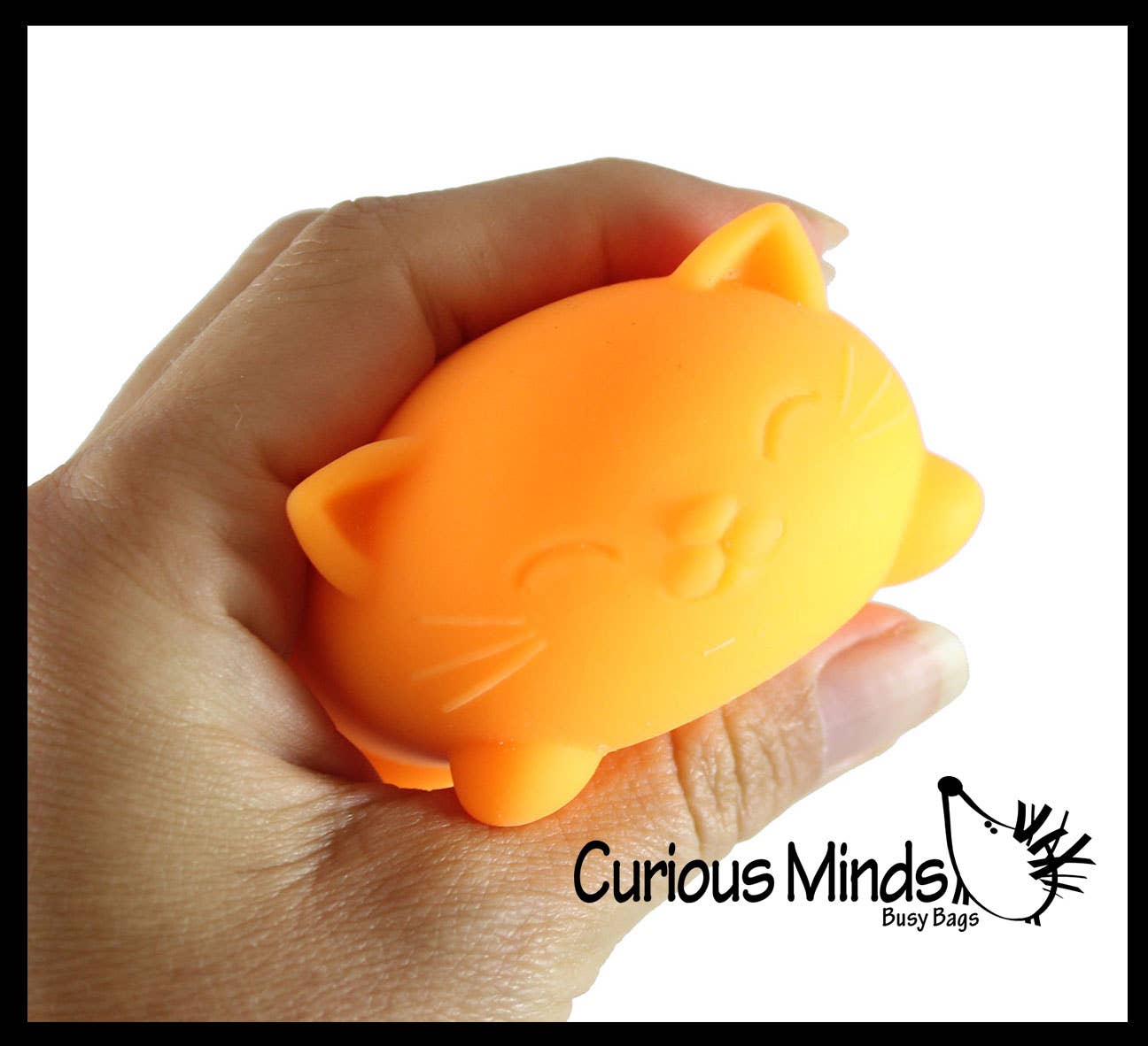 Curious Minds Toys - 1 Cat Nee Doh Soft Fluff- Filled Squeeze Stress Ball