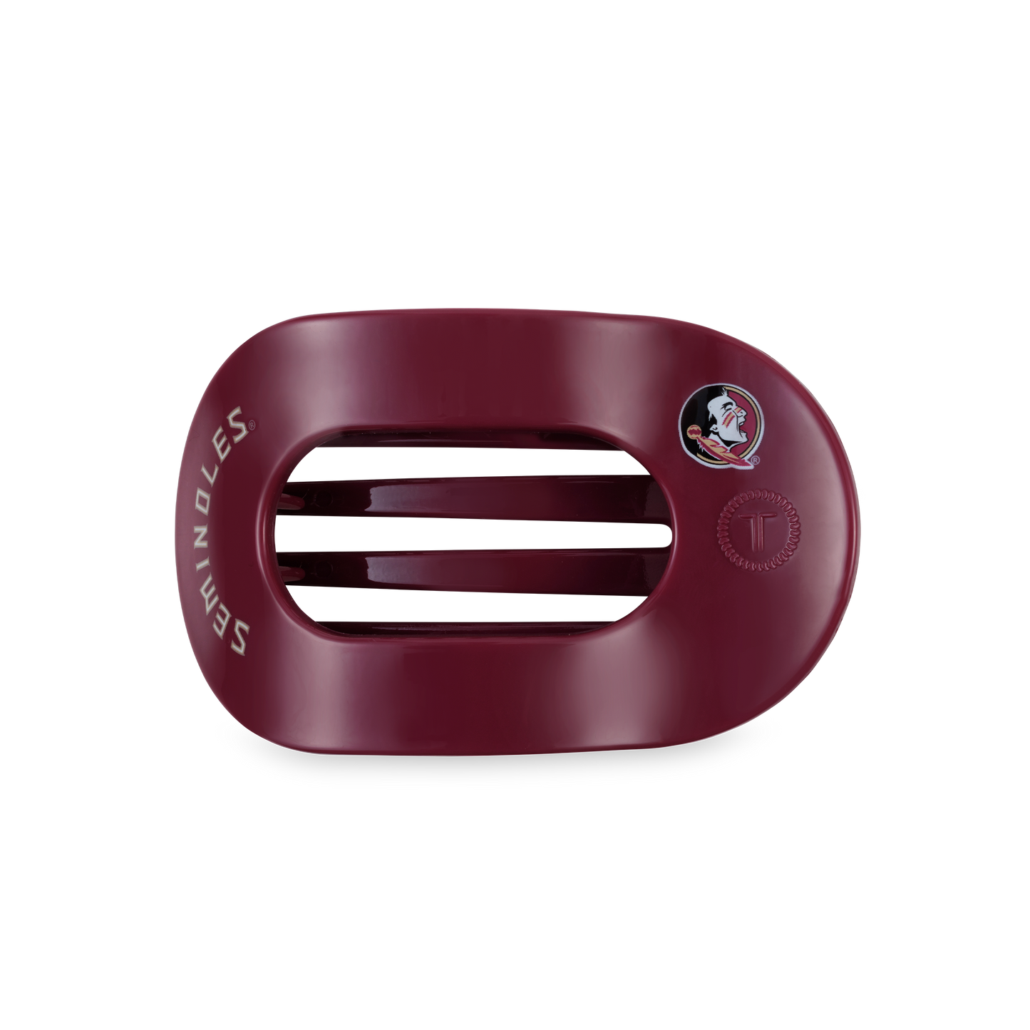 TELETIES - Flat Round Hair Clip | Medium | Go Noles!