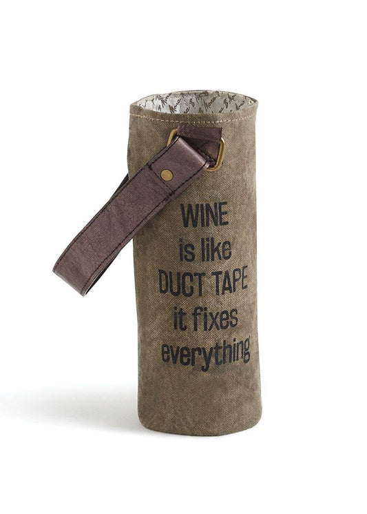 Mona B. - Wine Is Like Duct Tape Canvas Wine Bag M-3748