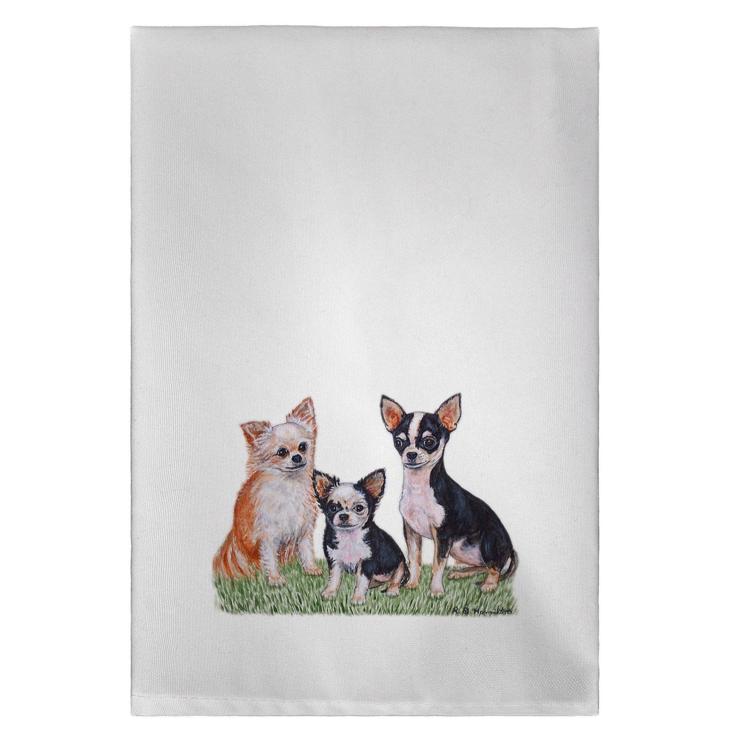 Betsy Drake Interiors - Chihuahua Dogs Guest Towel