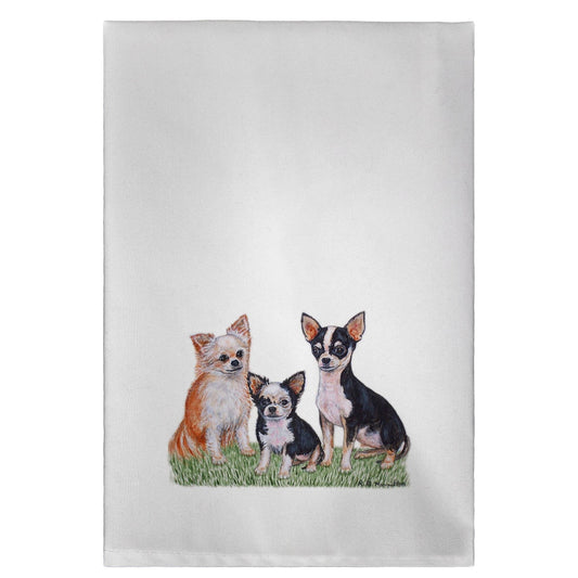 Betsy Drake Interiors - Chihuahua Dogs Guest Towel