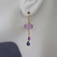 Load image into Gallery viewer, a.v. max - Semi Precious Dangle Earrings: Berry