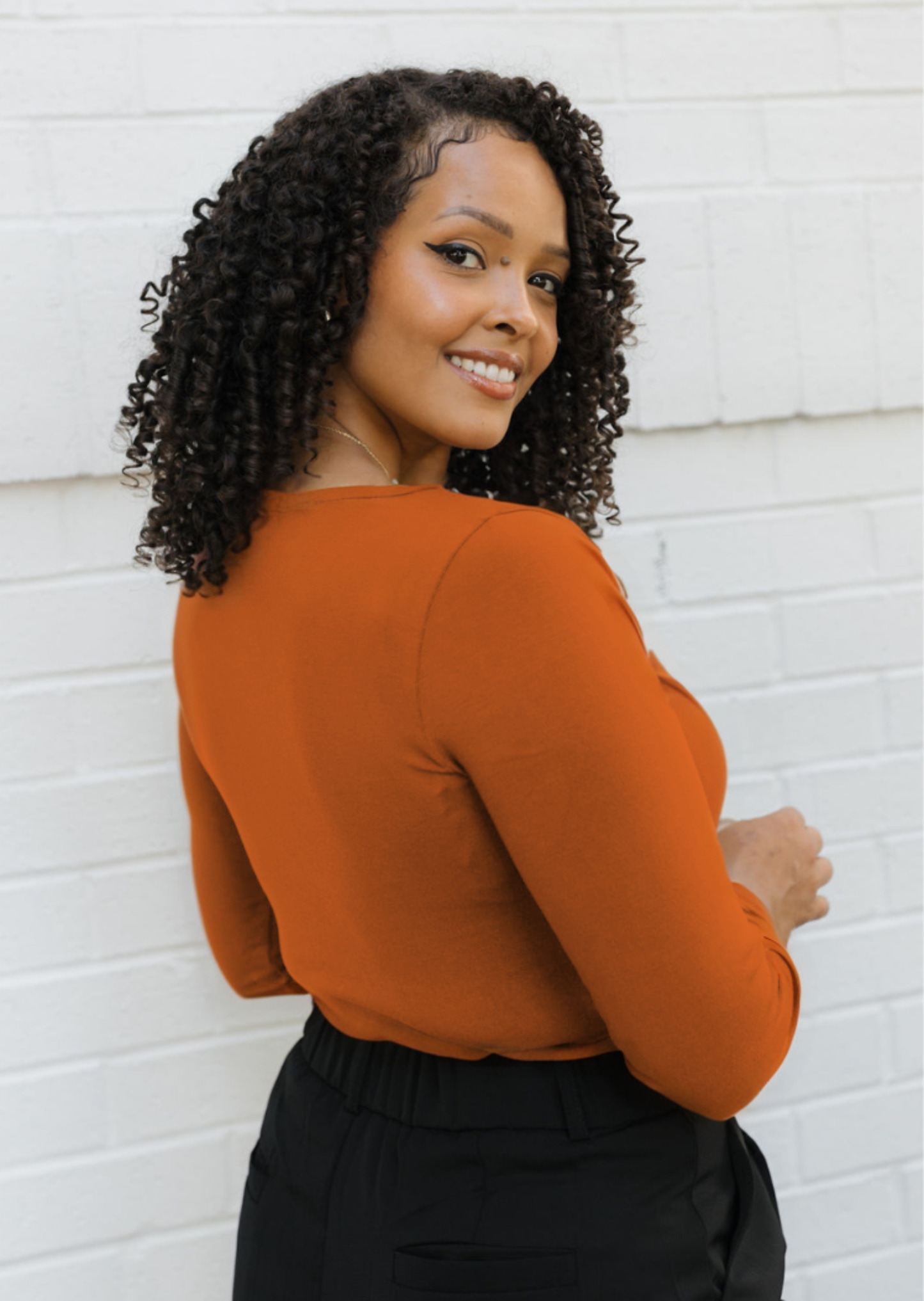 ELIETIAN - Reversible Long Sleeve - Curvy Fit: Spice