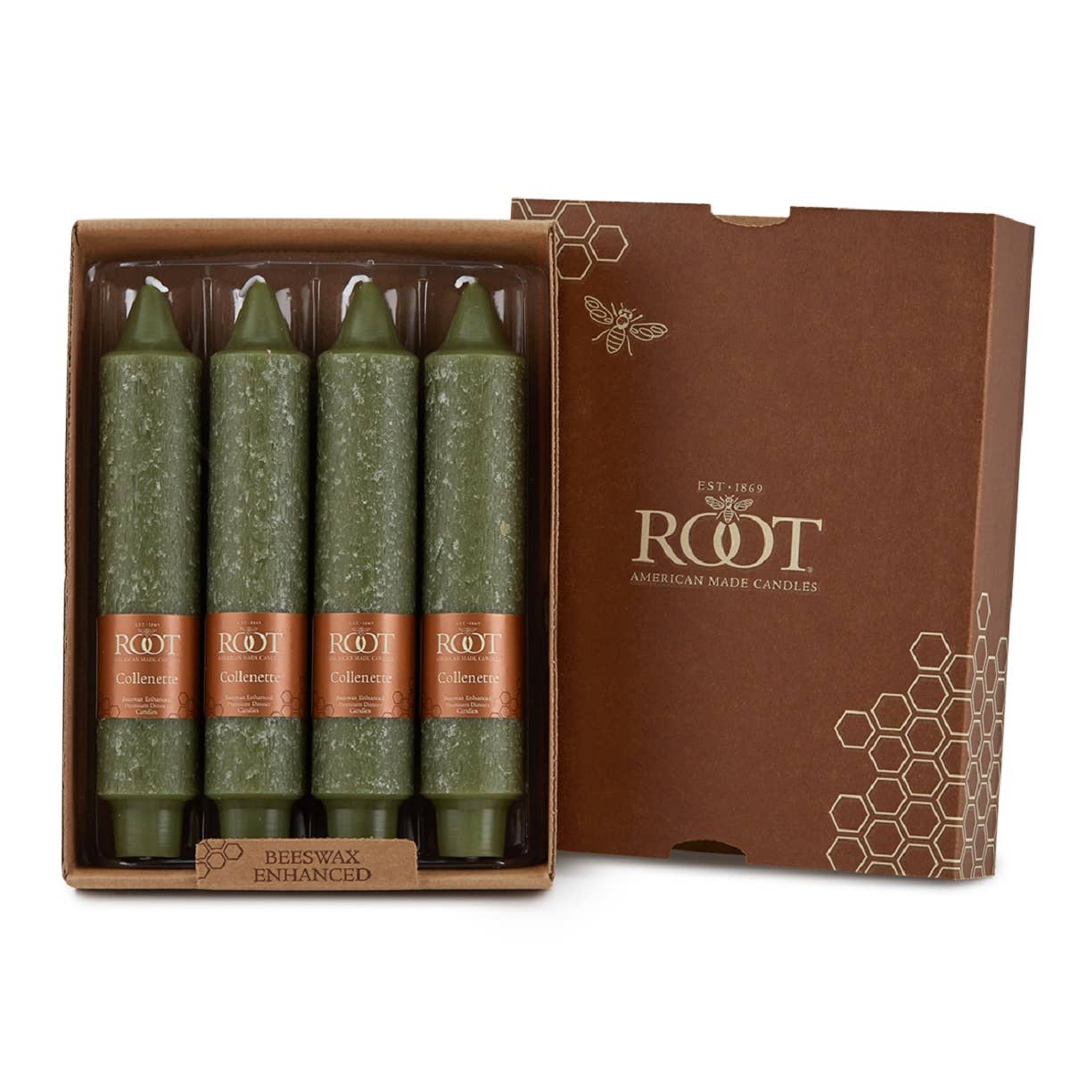 ROOT Candles - ROOT Timberline Collenette Taper Candles: Ivory / 7 inch