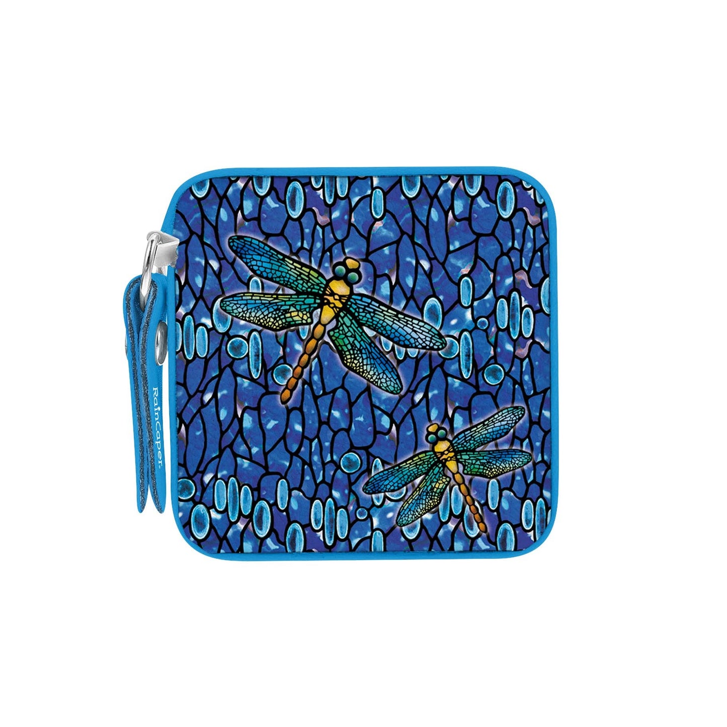 RainCaper - Tiffany Dragonfly (Blue) Compact Retractable Tape Measure – Dual-Sided, 60"/150cm