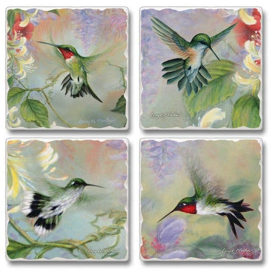 CounterArt/Highland Home/Thirstystone - Nature's Gift Of Feathers - 4Pk Asstd Image Coaster Set